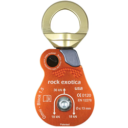 Rock Exotica P51 Omni-Block 1.5-Inch Single Pulley - Orange